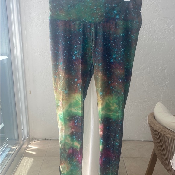 OM SHANTI Multi Colored Leggings - Picture 1 of 3